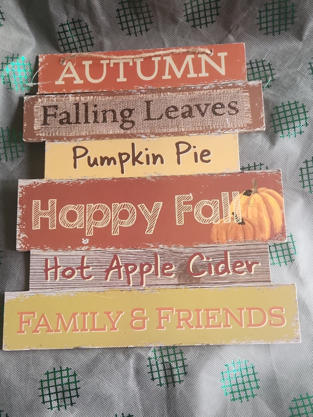 Autumn Pumpkins 'Happy Fall' Decorative Wall Sign